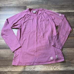 Ariat FR Shirt Womens Small Pink Flame Resistant Long Sleeve CAT 2